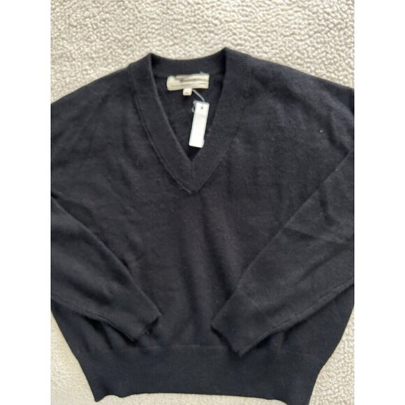 Madewell Warren (Re)sponsible Cashmere V-Neck Sweater Black Size XS - Picture 5 of 7